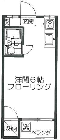 メゾン・ミネII(ワンルーム/2階)の間取り写真