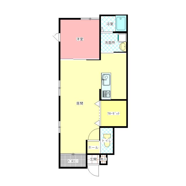 MAISON PARC(1LDK/1階)の間取り写真
