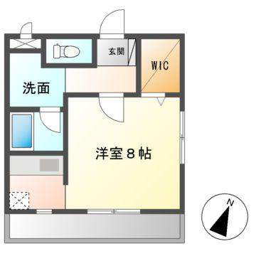 グランコート(1K/1階)の間取り写真