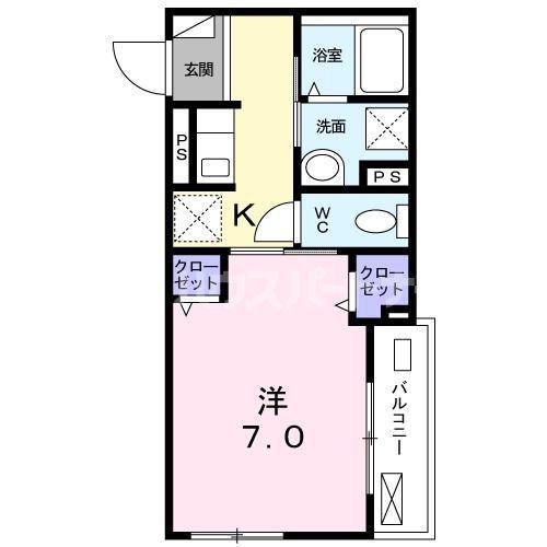 パークハイム常盤台(1K/3階)の間取り写真