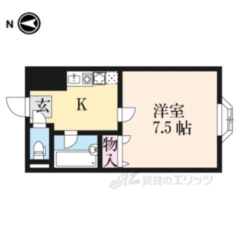 シティハイツ(1K/1階)の間取り写真