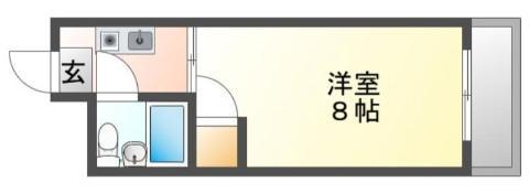 LAFORT HONKAWA(1K/7階)の間取り写真