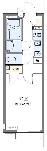 レオネクストCOZY(1K/1階)の間取り写真