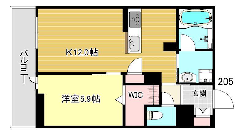 ヴィラ ヨシダ(1LDK/1階)の間取り写真