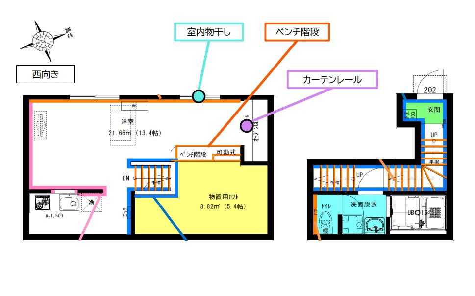 RADIANCE桜本町(ワンルーム/2階)の間取り写真
