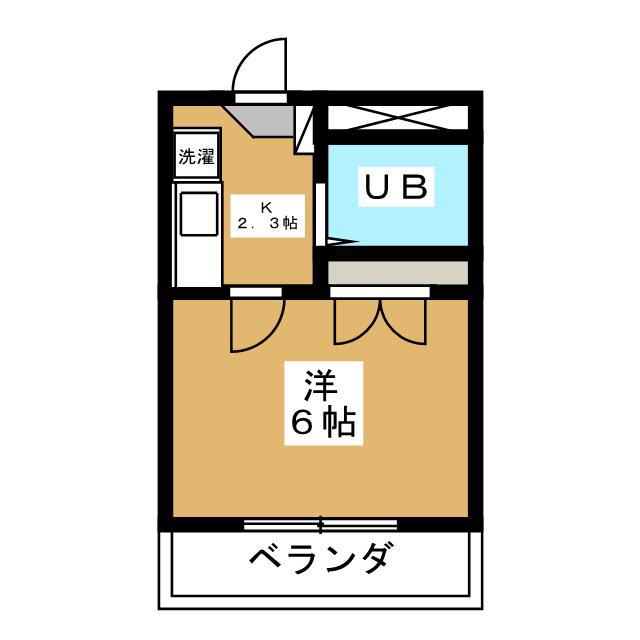 サンシャイン玉川(1K/1階)の間取り写真
