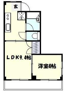 アーバンレース高津第1(1LDK/3階)の間取り写真