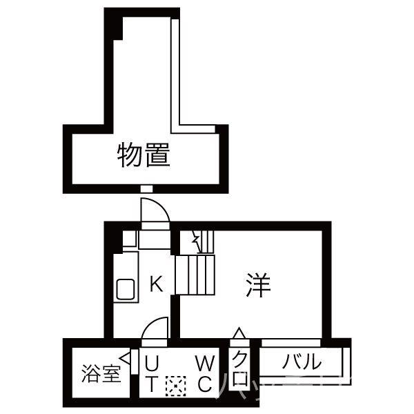 ボンヌール枇杷島(1K/1階)の間取り写真