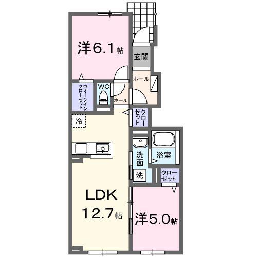 ネクサス(2LDK/1階)の間取り写真