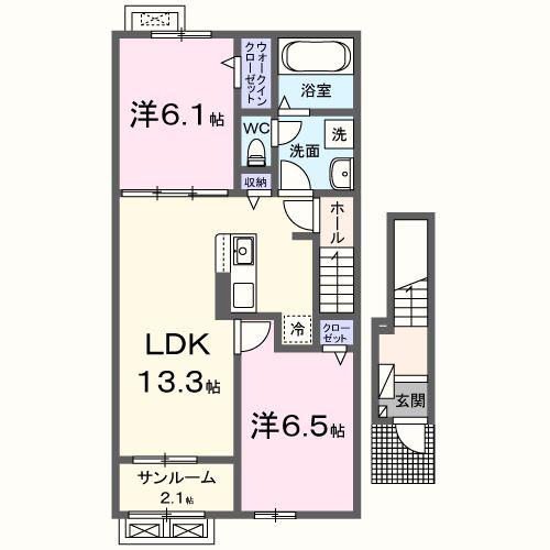 CONSTELLATION(2LDK/2階)の間取り写真