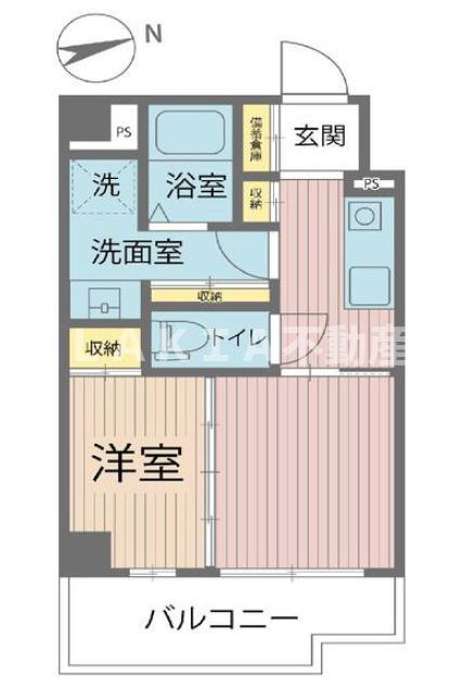 SHARIO GARDEN 新梅田(1DK/4階)の間取り写真