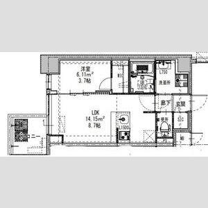 S-RESIDENCE阿波座CHIARO(1LDK/10階)の間取り写真