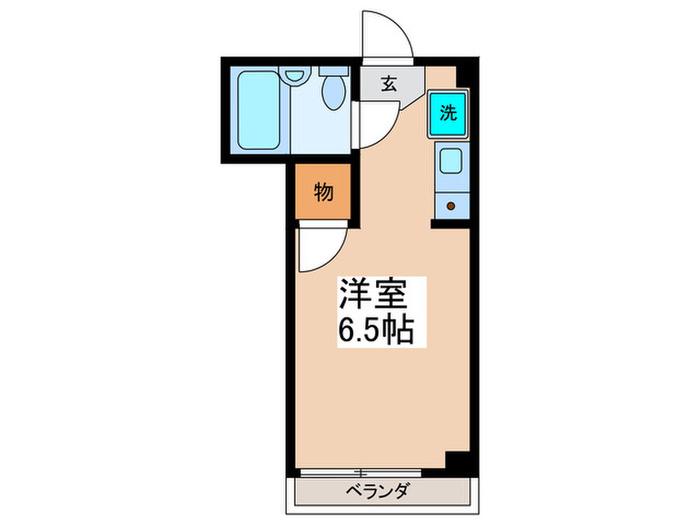 第2青山マンション(ワンルーム/2階)の間取り写真