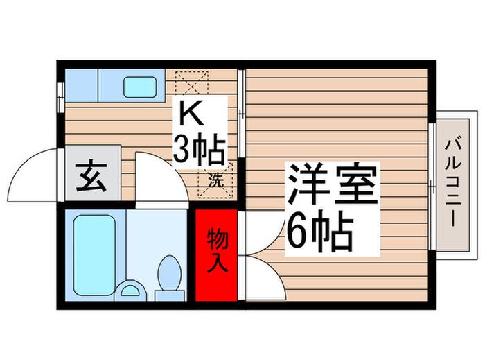 サンエステートピア(1K/2階)の間取り写真