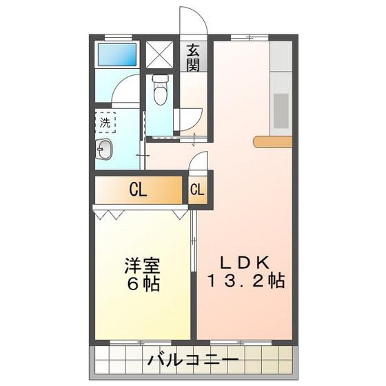 BOA SORTE KAZU(1LDK/1階)の間取り写真