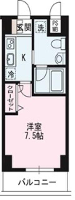 PASTORAL MIRASHUN(1K/4階)の間取り写真