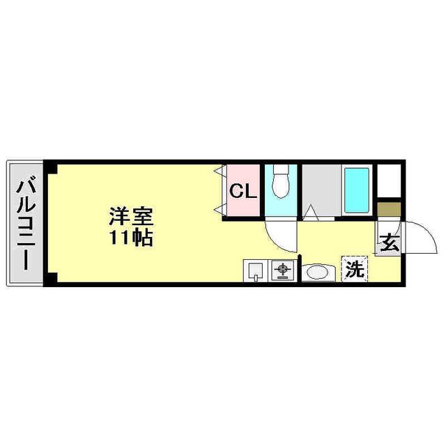 フィットハイム北本町I(ワンルーム/2階)の間取り写真