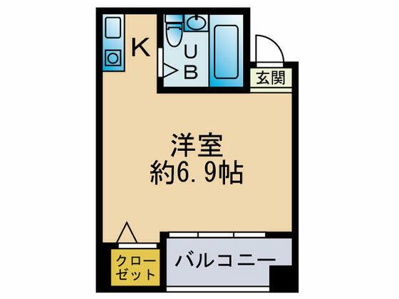 メゾンハマダ(1K/1階)の間取り写真