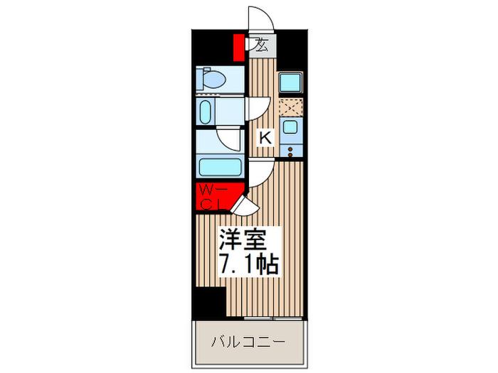 ソライエアイル草加(1K/2階)の間取り写真