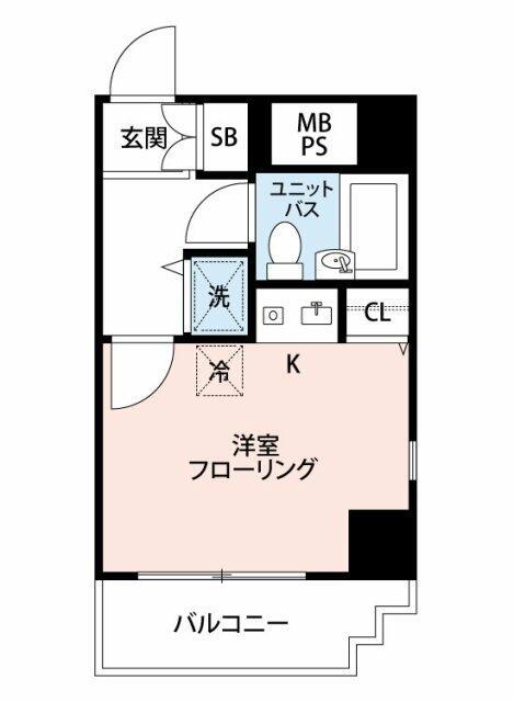 ダイアパレス千鳥町(ワンルーム/3階)の間取り写真