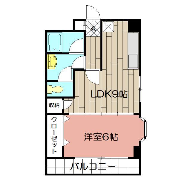 アヴィニール吉野(1LDK/4階)の間取り写真