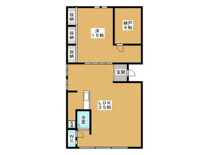 行徳グランポ(1SLDK/4階)の間取り写真