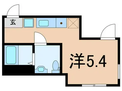 MIAM矢向(ワンルーム/1階)の間取り写真