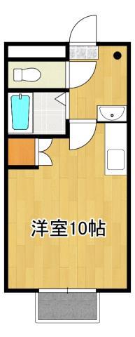 KM1185(ワンルーム/2階)の間取り写真
