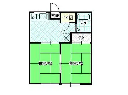 エクセルハイツ(2DK/2階)の間取り写真