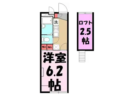 ACCESS(1K/2階)の間取り写真