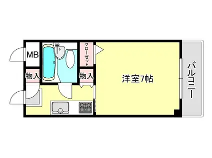 ヴィレッジゲート(1K/3階)の間取り写真