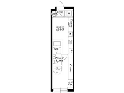 エディット恵比寿(ワンルーム/3階)の間取り写真