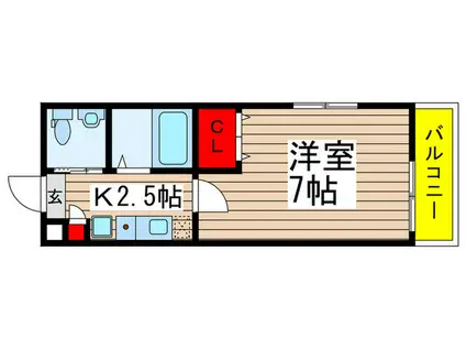 FLAIR(1K/3階)の間取り写真