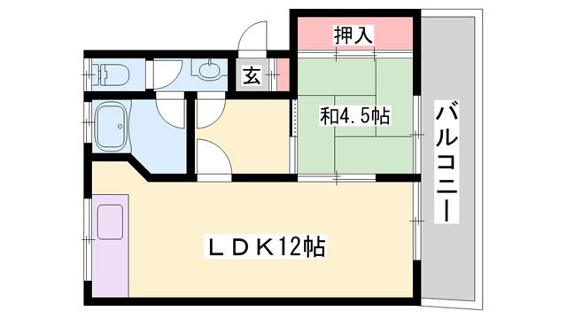 北山マンション(2DK/2階)の間取り写真