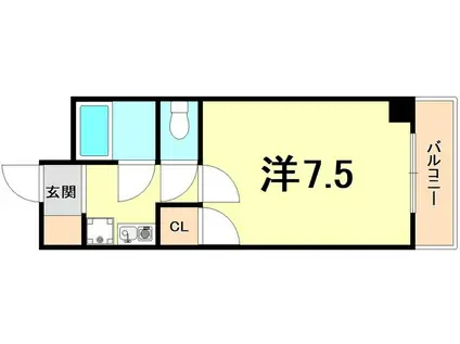 ステューディオ46(1K/1階)の間取り写真