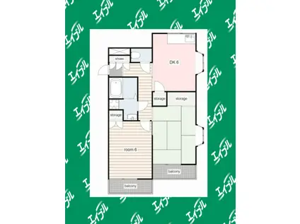 サニーシャトレ(2DK/2階)の間取り写真