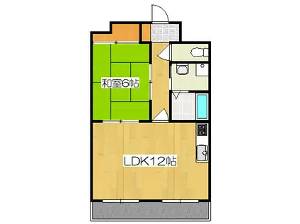 メゾン・ド・シプレ(1LDK/1階)の間取り写真