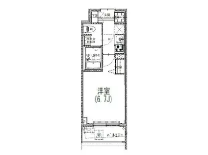 S-RESIDENCE成増CLAIR(1K/2階)の間取り写真