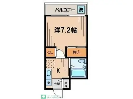 アピーズ11(2DK/2階)の間取り写真