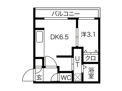 トレントゥーノ(1DK/4階)の間取り写真