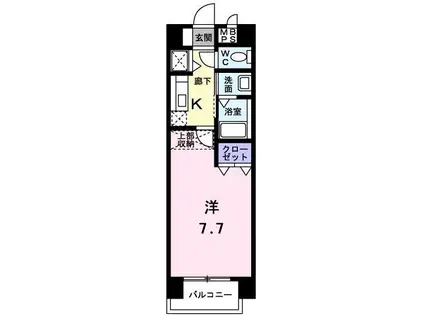 ストリートサイドレジデンス(1K/4階)の間取り写真