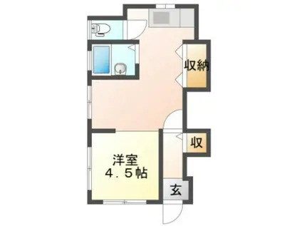 コーポA-1(1DK/3階)の間取り写真