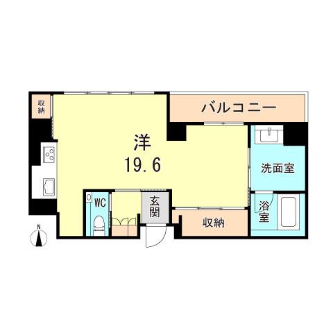 シャーメゾンステージ香櫨園(ワンルーム/2階)の間取り写真