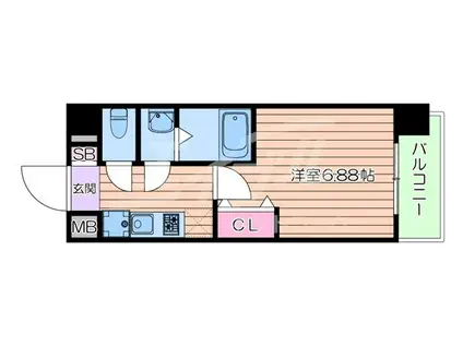 QUINTET JOTONOE(1K/14階)の間取り写真