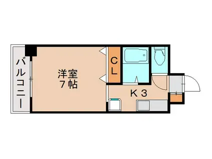 ベルトピアエグゼ福岡II(1K/8階)の間取り写真