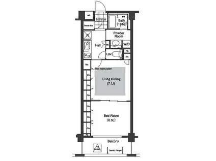 コンフォリア下落合(1LDK/3階)の間取り写真
