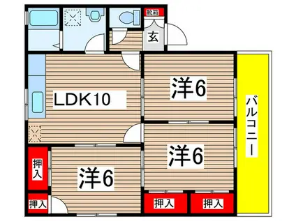 セジュール波田(3LDK/2階)の間取り写真