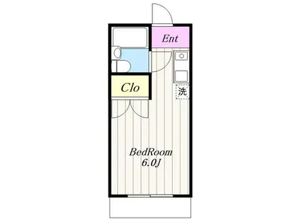 ガーデンハイツ飯山A(1K/2階)の間取り写真