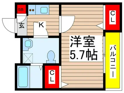 MQUARTO新座II(1K/3階)の間取り写真