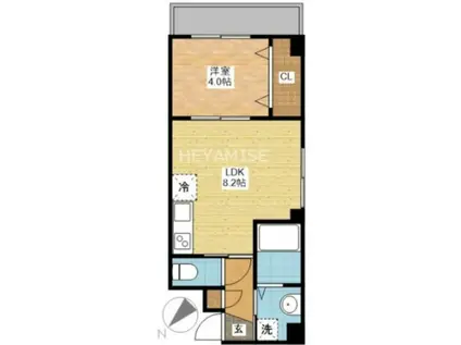 サザンパレスII(1LDK/5階)の間取り写真